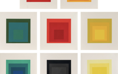 Homage to the Square: Edition Keller Ia-Ik (complete portfolio of ten screenprints, with text and portfolio case), 1970,Josef Albers