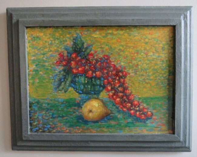 Impressionist Still Life Oil Painting Wooden Frame
