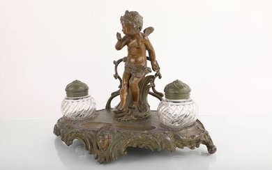 Ink nymph with wood nymph - Alloy - 19th century
