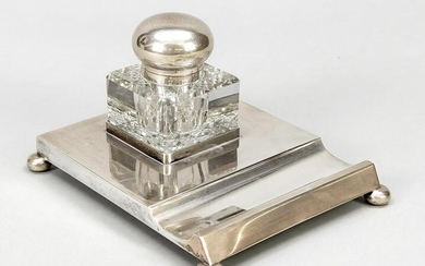 Inkstand, 20th century, silver pl