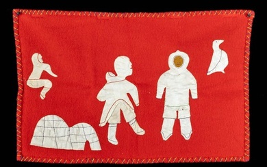 Inuit Embroidered Felt Nivingajuliat (Wall Hanging)