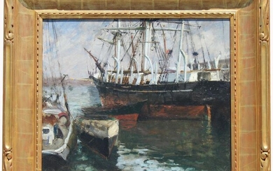 Irving Wiles (1861-1948) "Whaleship, New Bedford"