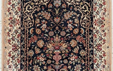 Isfahan fine, Persia, around 1960, corkwool with and on