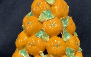 Italian Orange Tree Ceramic Topiary, Italy