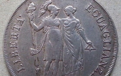 Italy - Ligurian Republic - 8 Lire 1804 - Silver