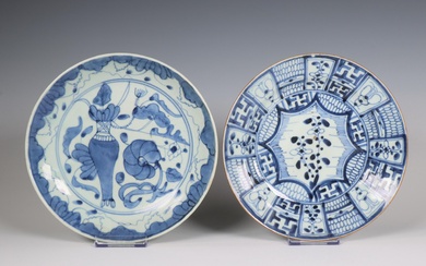 Japan, two Arita blue and white porcelain plates, 18th/ 19th century
