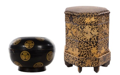 Japanese Gilt Lacquered Boxes