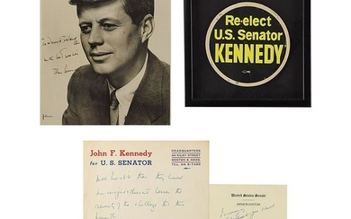 John F. Kennedy Inscribed Photograph and (2)