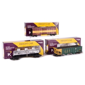 K-Line S K511-036 C&NW Hopper, K511-029 MW Boxcar, K511-032 ATSF Tank