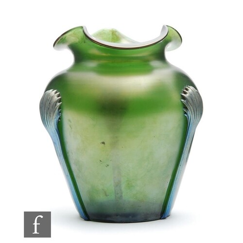 Kralik - An early 20th Century vase of shouldered ovoid form...