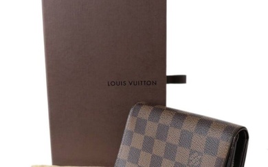 LOUIS VUITTON/Louis Vuitton Portefeuille Tresor bi-fold wallet Damier Ebene N61736 CA0036