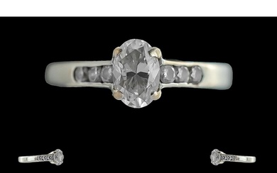 Ladies 18ct White Gold Diamond Set Dress Ring - Of Excellent...