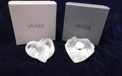 Lalique Paperweight & Clock