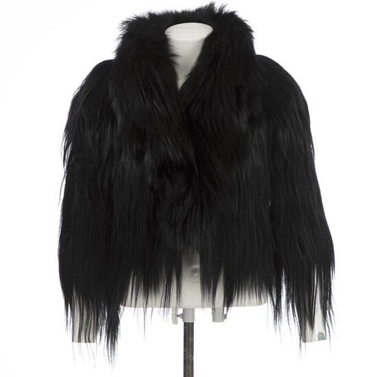 NOT SOLD. Lanvin: A black fur made of fox and goat fur with long sleeves and black lining. Size 36 (FR) – Bruun Rasmussen Auctioneers of Fine Art