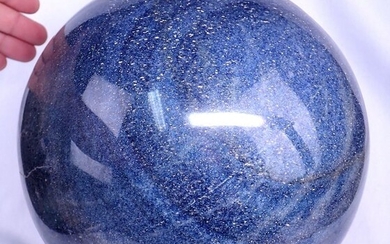 Large A ++ Sparkling Blue Lazulite Sphere - 230×230×230 mm - 17350 g