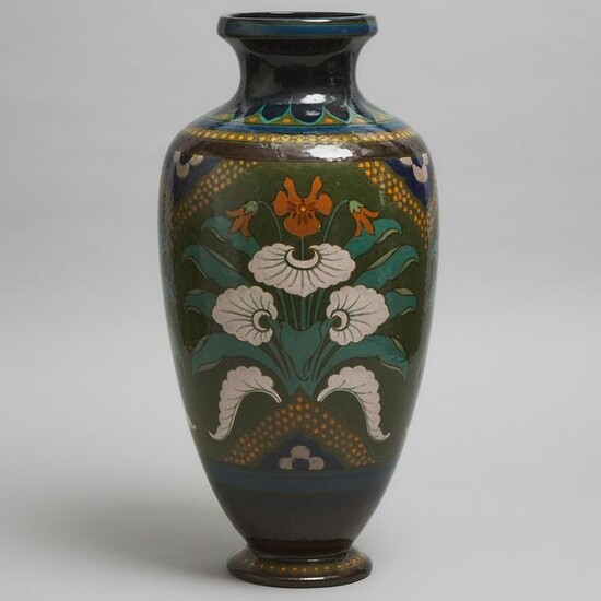 Large Arnhem Glazed Earthenware Vase, early 20th