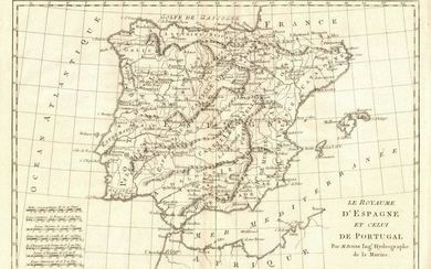 Le Royaume dEspagne et celui de Portugal. Spain.