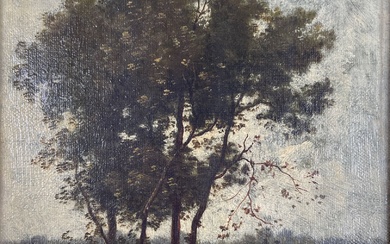 Léon RICHET (1847-1907) Sous-bois Huile sur toile Signée Léon Richet en bas à droite Encadrée...