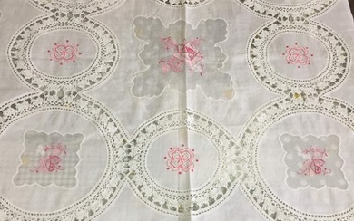 Linen tablecloth - 300 x 190 cm - Linen - Second half 20th century