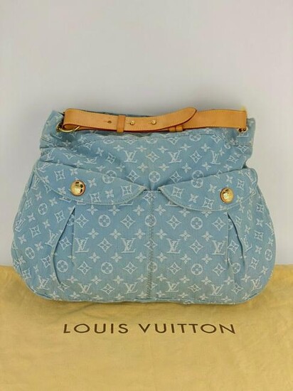 Louis Vuitton Daily GM Blue Denim Monogram Shoulder Bag
