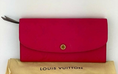 Louis Vuitton Emilie Hot Pink Empriente Leather Wallet