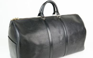 Louis Vuitton Keepall 60 in Black Leather Epi
