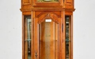 Louis XV style longcase clock with glass sides