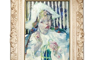 Luigi Corbellini (French/Italian 1901-1968) "Le Petit Oiseau" Oil on Canvas