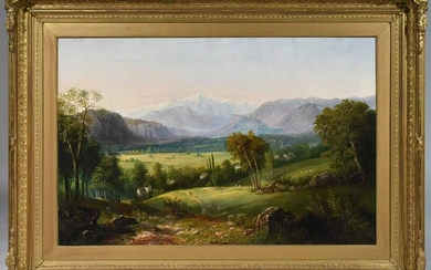 MID 19TH C. OIL ON CANVAS, WHITE MOUNTAIN SCHOOL, VIEW