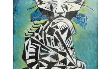 MONOGRAMMIST H. Br. (Maler/in 20. Jh.), "Schwarz-weiße Katze"