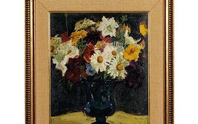 MOSES SOYER (1899-1974), Floral still life with dasies in a vase