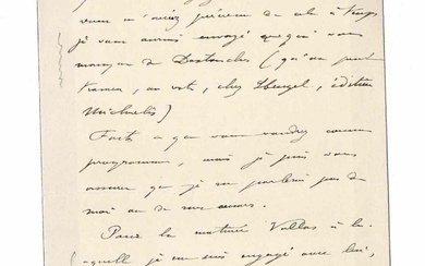 MUSIC - D'INDY Vincent Paul (1851 - 1931) - Autograph letter signed