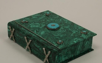 Malachite Book Box.