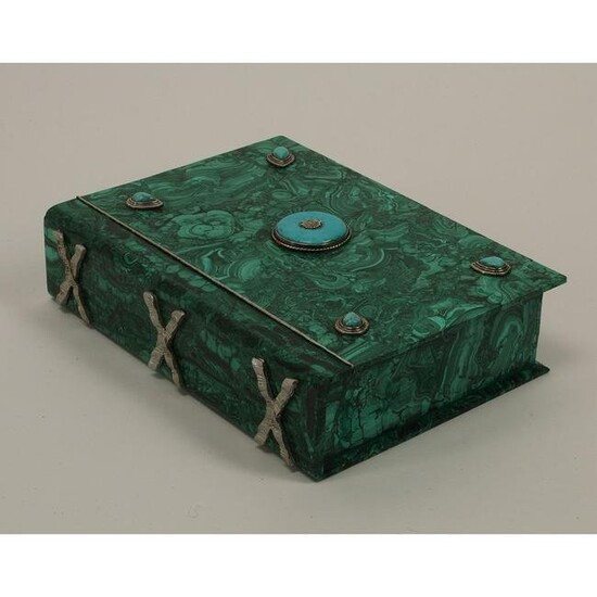 Malachite Book Box.