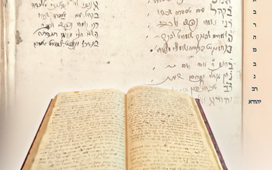 Manuscript: Drashot and Mussar Handwritten by Rabbi Avraham Shaag,...