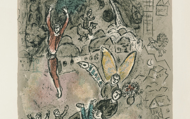 Marc Chagall (1887-1985) Composition fantastique (état définitif)