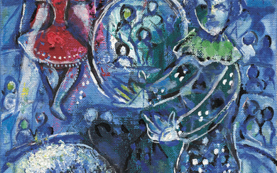 Marc Chagall (1887-1985) Le Cirque sur fond bleu
