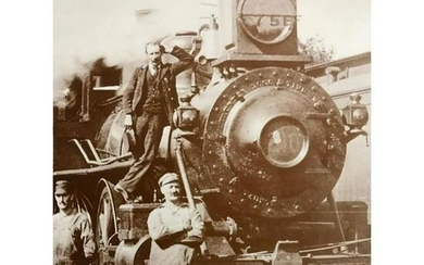 Massachusetts Railroad Engine Crew Photo Print