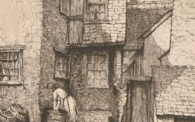 Maud Sharp, 'The Smugglers Cottage, Polperro', etching