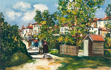 Maurice Utrillo 1883 Paris – Dax 1955 Paysage à Saint-Bernard