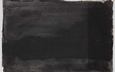 Michael Croissant (1928 Landau/Palatinat - 2002 Munich) Sans titre Composition noire, monochrome, peinte en glacis,...
