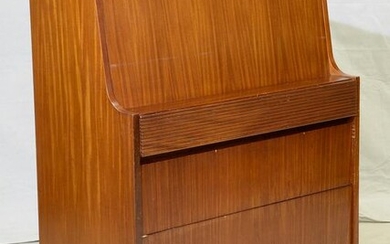 Mid Century Modern Drop Front Desk - Grooved Drawer