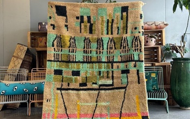 Modern Berber Moroccan Rug - Boujad Wool Carpet - Rug - 260 cm - 160 cm