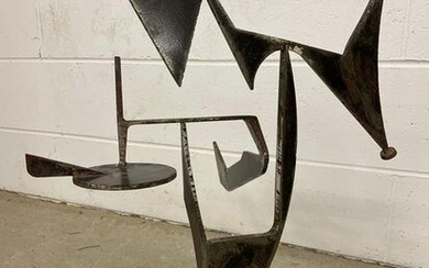 Modernist Welded Steel Kinetic Sculpture
