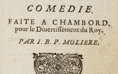 Monsieur de Pourceaugnac. Paris, Jean Ribou, 1670. Édition originale. In-12. Maroquin bordeaux moderne., Molière, Jean-Baptiste Poquelin dit