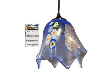 Murano Glass - Filippo Maso - Hanging lamp - Murano glass and millefiori murrine