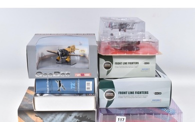 NINE MODEL AIRCRAFTS, the first is a boxed 72 Aviation 1:72 ...