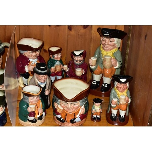 NINE ROYAL DOULTON TOBY JUGS, comprising Best Is Not Too Goo...
