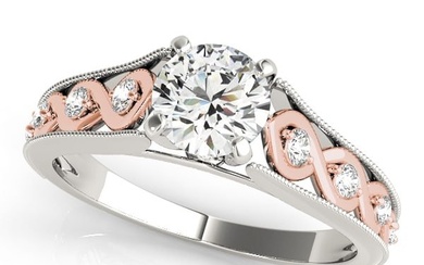 Natural 2.12 CTW Diamond Engagement Ring 18K Rose Gold