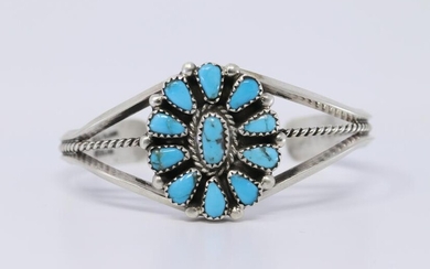 Navajo Handmade Turquoise Sterling Silver by Evelyn
